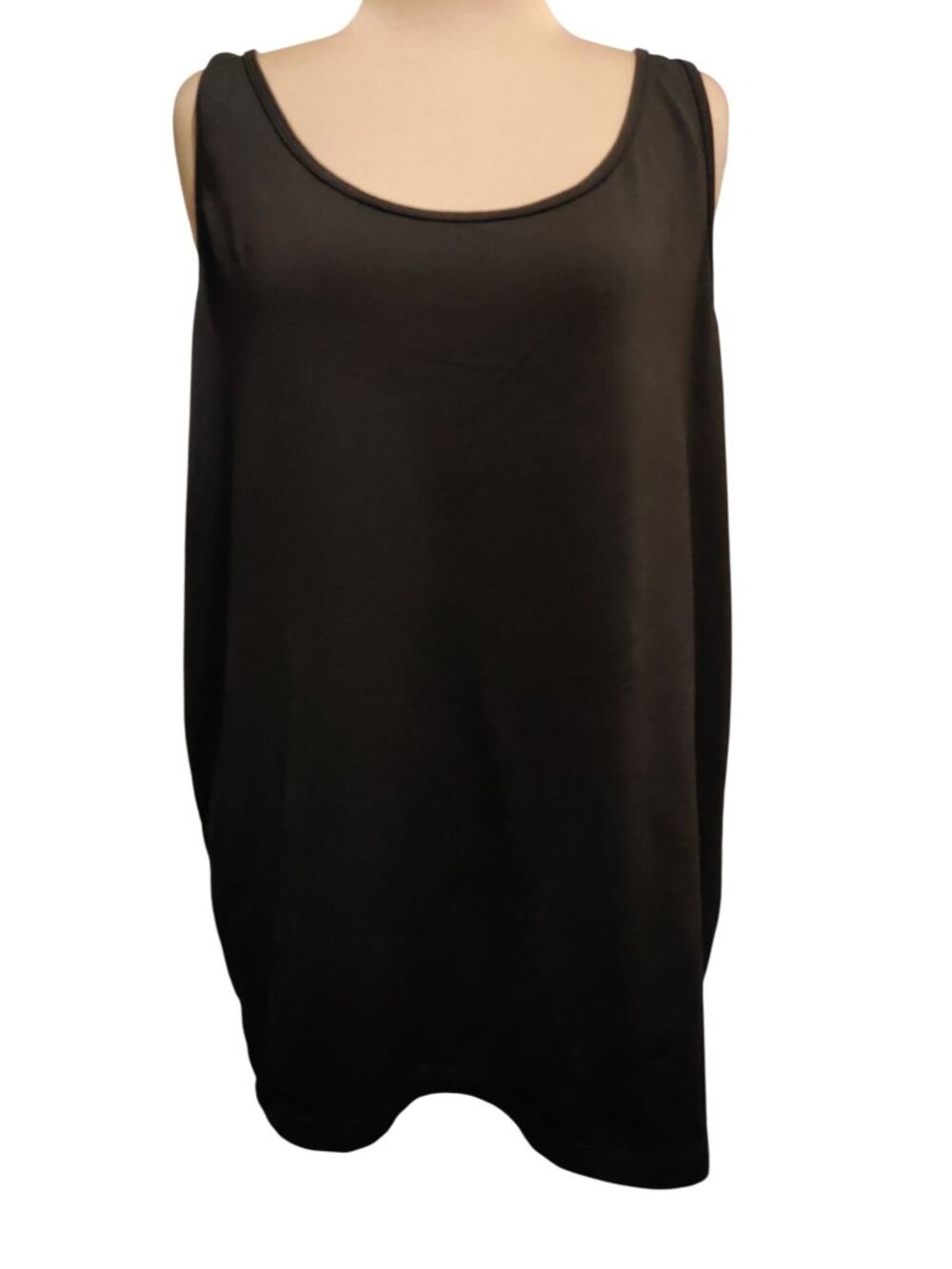 Maggie Barnes Tank Top Plus Size 2X Vintage Brown Sleeveless Stretch Casual Boho